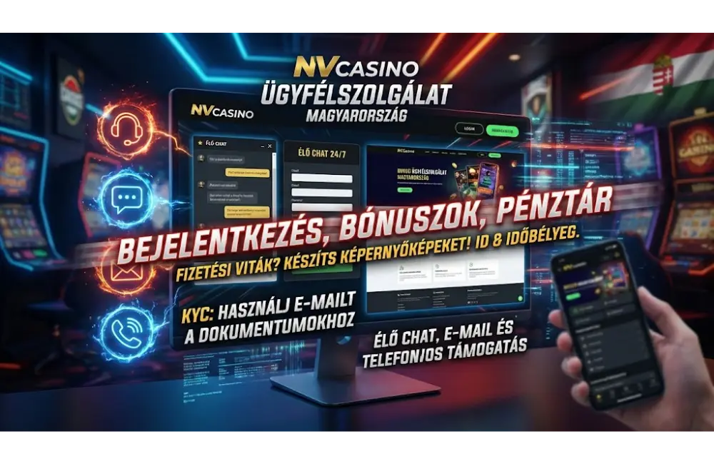 Ügyfélszolgálat az NVKasinónál